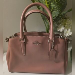 Coach Pink / Plum  Leather Satchel